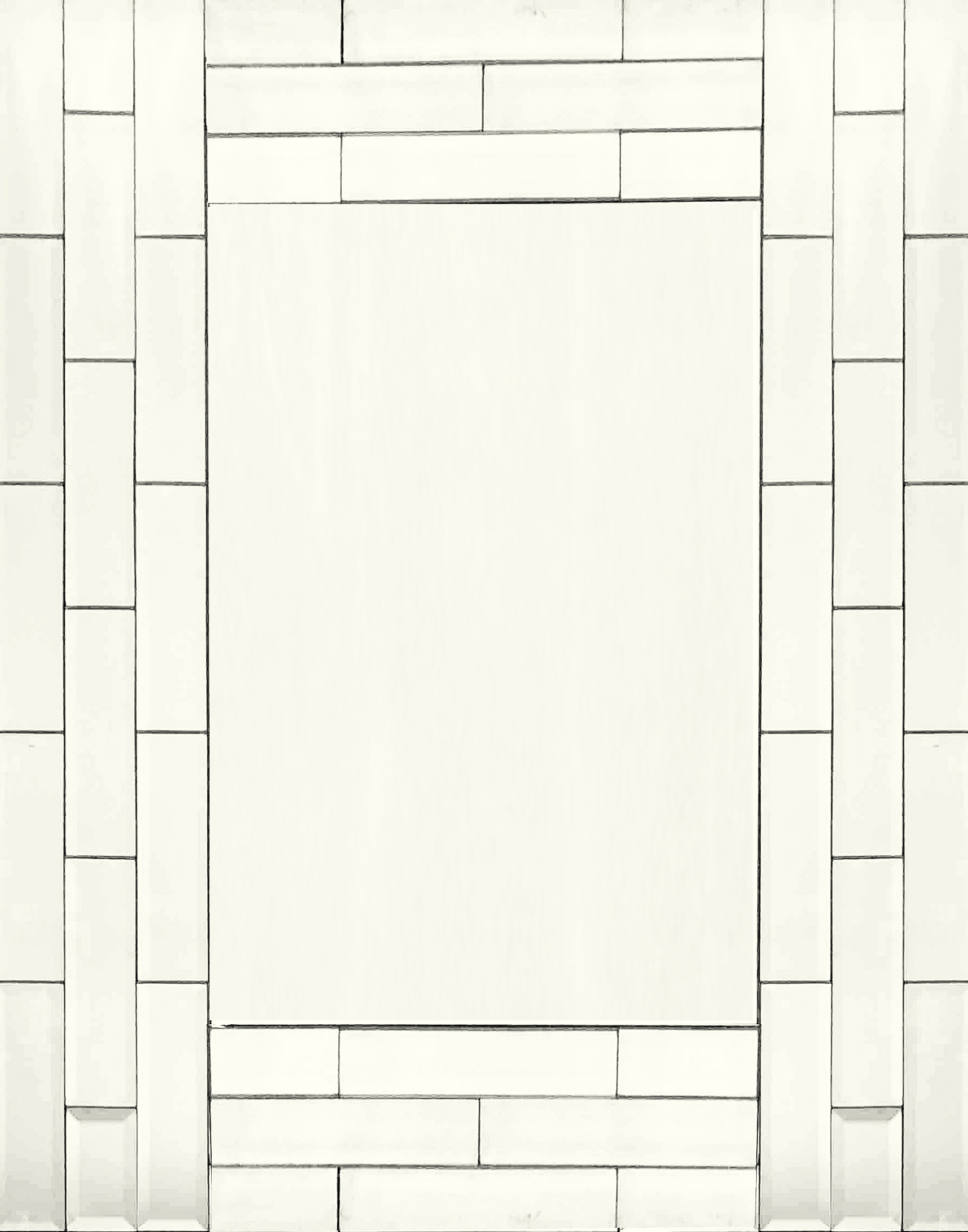 TS084 Wall décor art mirror on mirror rectangular ornate